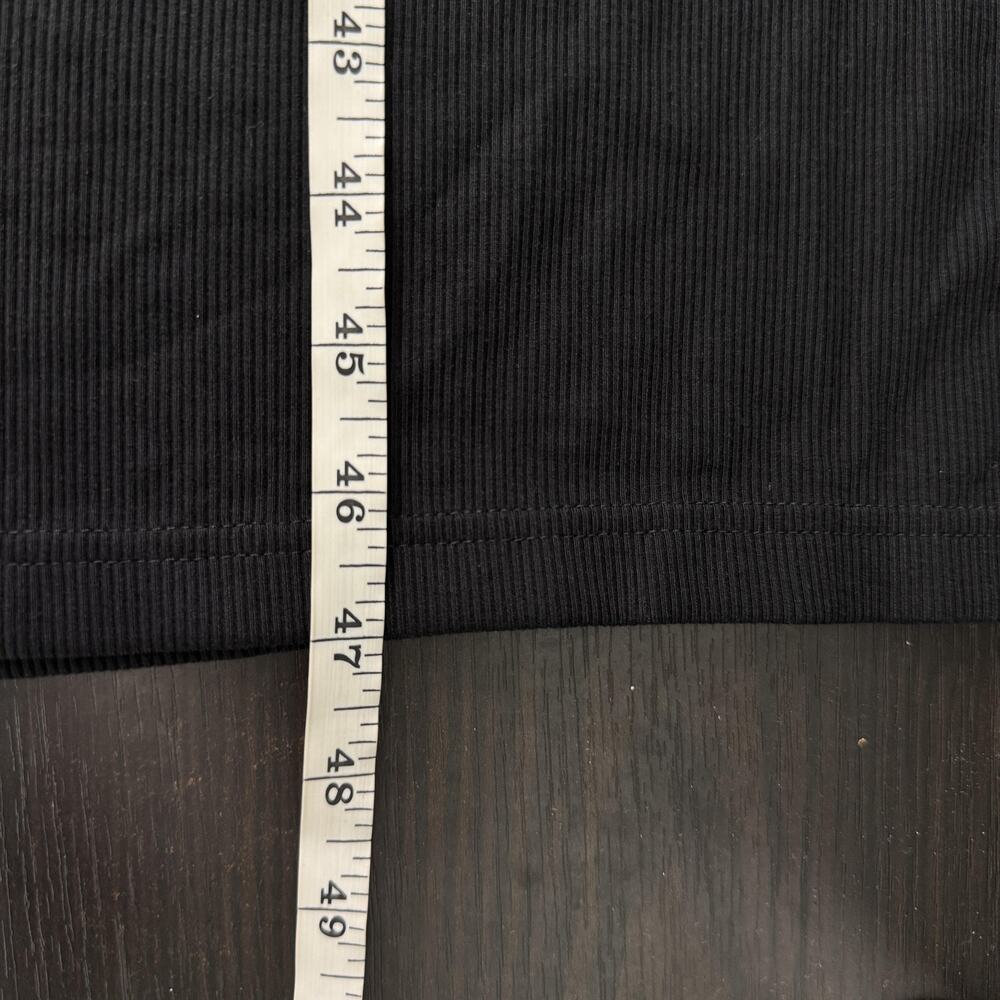 Travis Mathew Cloud Rib Retreat Dress Womens Large Black Rib Knit Midi NEW - Picture 9 of 11